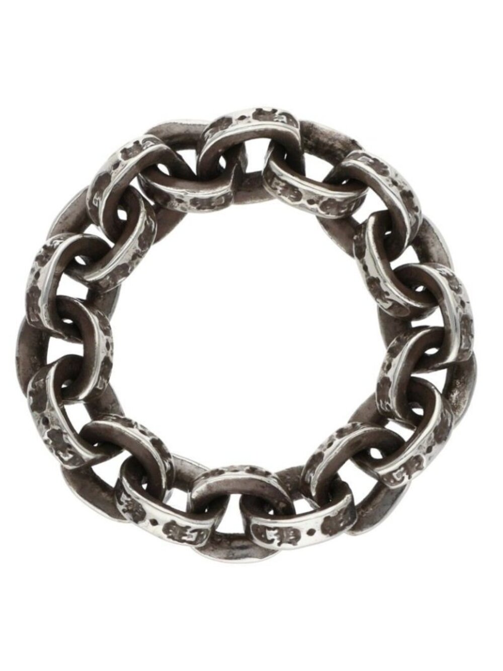 Chrome Hearts Paper Chain Ring Silver